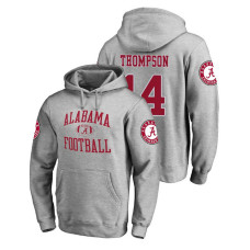 Alabama Crimson Tide #14 Ash Deionte Thompson Fanatics Branded Neutral Zone College Football Hoodie