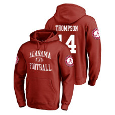 Alabama Crimson Tide #14 Crimson Deionte Thompson Fanatics Branded Neutral Zone College Football Hoodie