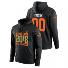 Clemson Tigers #00 Black Custom 2018 National Champions Pitch Trophy College Football Hoodie