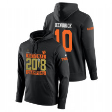 Clemson Tigers #10 Black Derion Kendrick 2018 National Champions Pitch Trophy College Football Hoodie