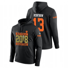 Clemson Tigers #13 Black Hunter Renfrow 2018 National Champions Pitch Trophy College Football Hoodie