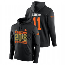 Clemson Tigers #11 Black Isaiah Simmons 2018 National Champions Pitch Trophy College Football Hoodie