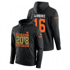 Clemson Tigers #16 Black Trevor Lawrence 2018 National Champions Pitch Trophy College Football Hoodie