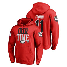 Georgia Bulldogs #11 Red Jake Fromm Fanatics Branded 2019 Sugar Bowl Bound Counter College Football Hoodie