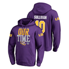 LSU Tigers #10 Purple Stephen Sullivan Fanatics Branded 2019 Fiesta Bowl Bound Counter College Football Hoodie