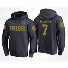 Notre Dame Fighting Irish College Team #7 Brandon Wimbush Name And Number Hoodie