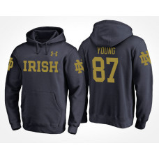 Notre Dame Fighting Irish College Team #87 Michael Young Name And Number Hoodie