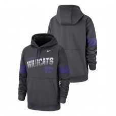Kansas State Wildcats Anthracite Performance Pullover College Football Hoodie