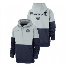 Penn State Nittany Lions Gray Navy Rivalry Pullover Therma Performance College Football Hoodie