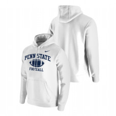 Penn State Nittany Lions White Retro Football Club Fleece College Football Hoodie