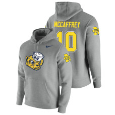 Michigan Wolverines #10 Heathered Gray Dylan McCaffrey Vault Logo Club Pullover College Football Hoodie