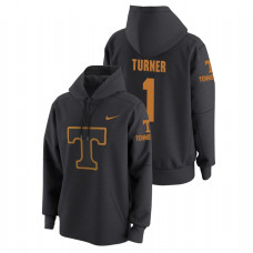 Tennessee Volunteers #1 Anthracite Lamonte Turner College Basketball Tech Travel Pullover Hoodie