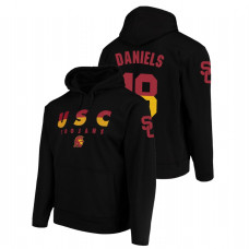 USC Trojans #18 Black JT Daniels College Football Wedge Performance Pullover Hoodie