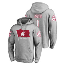 Washington State Cougars #1 Heathered Gray Davontavean Martin Fanatics Branded Hometown Collection College Football Hoodie