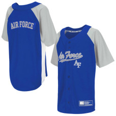 Youth Air Force Falcons Royal Blue Button-Up Strike Zone College Baseball Jersey