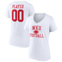 Western Kentucky Hilltoppers Football Fanatics Branded Women's Pick-A-Player NIL Gameday Tradition V-Neck T-Shirt - White