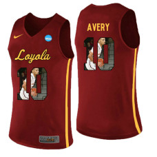 Loyola (Chi) Ramblers #10 Adarius Avery Red College Basketball Jersey