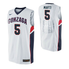 		Gonzaga Bulldogs #5 Alex Marti White College Basketball Jersey