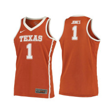 Texas Longhorns #1 Andrew Jones Orange College Basketball Jersey
