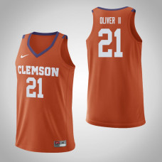 Clemson Tigers #21 Anthony Oliver II Orange College Basketball Jersey