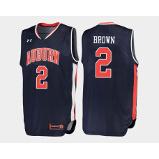 Auburn Tigers #2 Bryce Brown Navy Road College Basketball Jersey