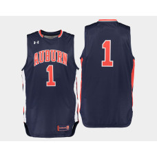 Auburn Tigers #1 Kareem Canty Navy Road College Basketball Jersey