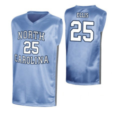 		North Carolina Tar Heels #25 Caleb Ellis Royal College Basketball Jersey