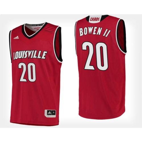 Louisville Cardinals #20 Brian Bowen II Red Home College Basketball Jersey