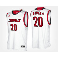 Louisville Cardinals #20 Brian Bowen II White Road College Basketball Jersey