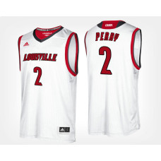 Louisville Cardinals #2 Darius Perry White Road College Basketball Jersey