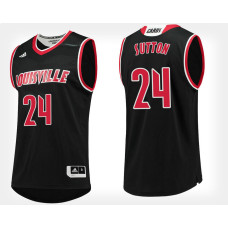 Louisville Cardinals #24 Dwayne Sutton Black Alternate College Basketball Jersey