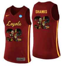 Loyola (Chi) Ramblers #32 Carson Shanks Red College Basketball Jersey
