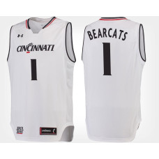 Cincinnati Bearcats NO. 1 White Road College Basketball Jersey