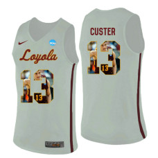Loyola (Chi) Ramblers #13 Clayton Custer White College Basketball Jersey
