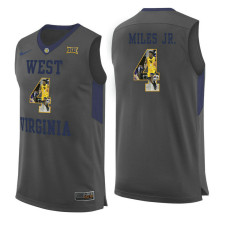 West Virginia Mountaineers #4 Daxter Miles Jr. Gray College Basketball Jersey