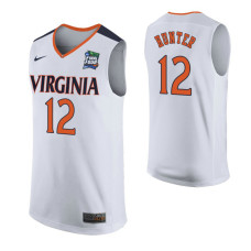 		Virginia Cavaliers #12 De'Andre Hunter White 2019 Final Four College Basketball Jersey