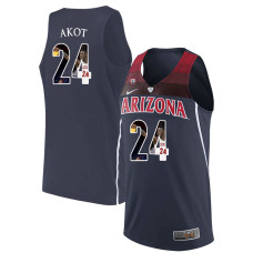 Arizona Wildcats #24 Emmanuel Akot Navy Jersey