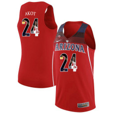 Arizona Wildcats #24 Emmanuel Akot Red Jersey