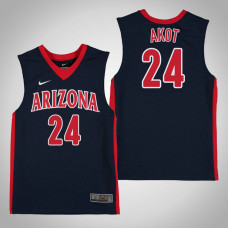 Arizona Wildcats #24 Emmanuel Akot Navy College Basketball Jersey