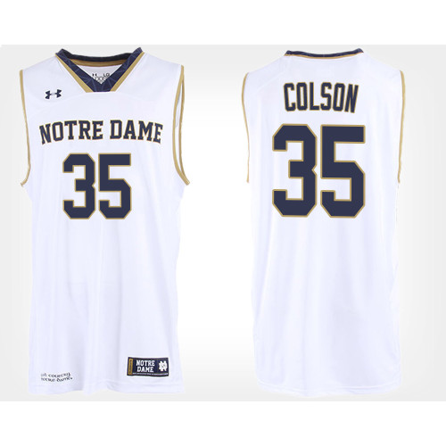 Notre Dame Fighting Irish #35 Bonzie Colson White Road College Basketball Jersey