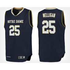 Notre Dame Fighting Irish #25 Liam Nelligan Navy Home College Basketball Jersey