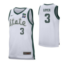 		Michigan State Spartans #3 Foster Loyer White 2019 Final Four College Basketball Jersey
