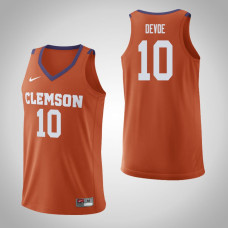 Clemson Tigers #10 Gabe DeVoe Orange College Basketball Jersey