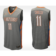 Florida Gators #11 Chris Chiozza Gray Road College Basketball Jersey