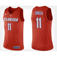 Florida Gators #11 Chris Chiozza Orange College Basketball Jersey