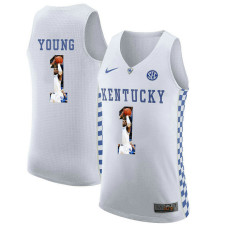 Kentucky Wildcats #1 James Young White College Basketball Jersey