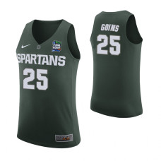 		Michigan State Spartans #25 Kenny Goins Green 2019 Final Four College Basketball Jersey
