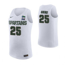 		Michigan State Spartans #25 Kenny Goins White 2019 Final Four College Basketball Jersey