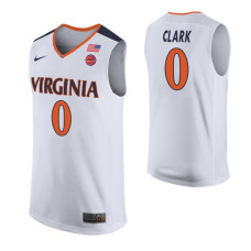 		Virginia Cavaliers #0 Kihei Clark White College Basketball Jersey