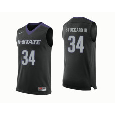 Kansas State Wildcats #34 Levi Stockard III Black College Basketball Jersey